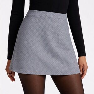 Express Grey Pattern Mini Skirt - Size 0 NWT